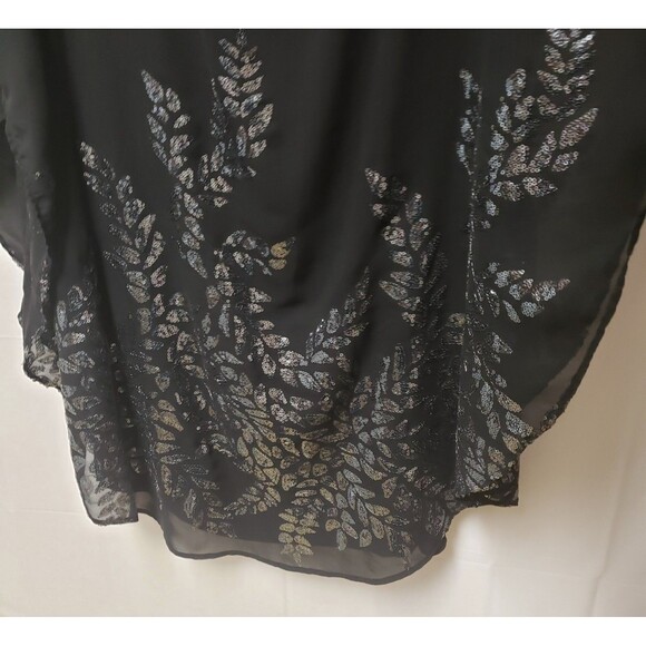 Xscape Black Sequin Formal Cape Dress Size 18W Fully Lined POE Party Cocktail - Picture 4 of 12